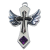 Pendant, Zinc Alloy Jewelery Findings, Cross 33x46mm, Sold by PC