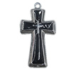 Pendant, Zinc Alloy Jewelery Findings, Cross 20x37mm, Sold by PC