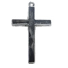 Pendant, Zinc Alloy Jewelery Findings, Cross 13x27mm, Sold by PC