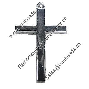 Pendant, Zinc Alloy Jewelery Findings, Cross 13x27mm, Sold by PC