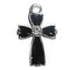 Pendant, Zinc Alloy Jewelery Findings, Cross 17x27mm, Sold by PC