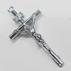 Pendant, Zinc Alloy Jewelery Findings, Cross 23x48mm, Sold by PC