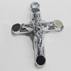 Pendant, Zinc Alloy Jewelery Findings, Cross 19x29mm, Sold by PC