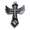 Pendant, Zinc Alloy Jewelery Findings, Cross 32x46mm, Sold by PC