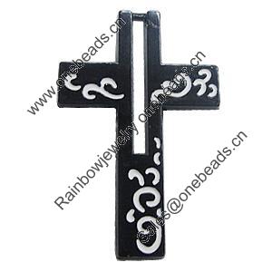 Pendant, Zinc Alloy Jewelery Findings, Cross 31x48mm, Sold by PC