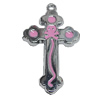 Pendant, Zinc Alloy Jewelery Findings, Cross 20x37mm, Sold by PC