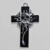 Pendant, Zinc Alloy Jewelery Findings, Cross 35x57mm, Sold by PC