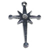 Pendant, Zinc Alloy Jewelery Findings, Cross 22x32mm, Sold by PC