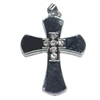 Pendant, Zinc Alloy Jewelery Findings, Cross 24x35mm, Sold by PC