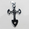 Pendant, Zinc Alloy Jewelery Findings, Cross 28x51mm, Sold by PC