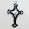 Pendant, Zinc Alloy Jewelery Findings, Cross 31x50mm, Sold by PC