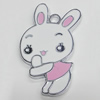 Zinc Alloy Enamel Pendant, Rabbit  23x41mm, Sold by PC