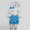 Zinc Alloy Enamel Pendant, Rabbit 19x41mm, Sold by PC