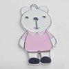 Zinc Alloy Enamel Pendant, Bear 24x42mm, Sold by PC