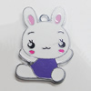 Zinc Alloy Enamel Pendant, Rabbit 26x40mm, Sold by PC