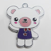 Zinc Alloy Enamel Pendant, 33x39mm, Sold by PC