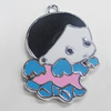 Zinc Alloy Enamel Pendant, 28x39mm, Sold by PC