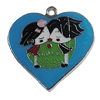 Zinc Alloy Enamel Pendant, Heart 31x31mm, Sold by PC