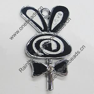 Zinc Alloy Enamel Pendant, 27x46mm, Sold by PC