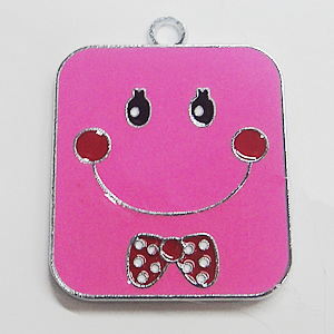 Zinc Alloy Enamel Pendant, 30x38mm, Sold by PC