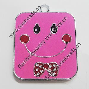 Zinc Alloy Enamel Pendant, 30x38mm, Sold by PC