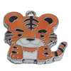 Zinc Alloy Enamel Pendant, Tiger 20x22mm, Sold by PC