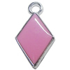 Zinc Alloy Enamel Pendant, Diamond 14x26mm, Sold by PC