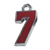 Zinc Alloy Enamel Pendant, Letter 12x25mm, Sold by PC