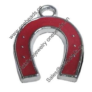 Zinc Alloy Enamel Pendant, 19x27mm, Sold by PC