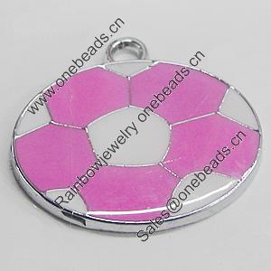 Zinc Alloy Enamel Pendant, 29x27mm, Sold by PC