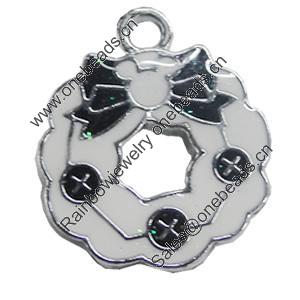 Zinc Alloy Enamel Pendant, 21x25mm, Sold by PC