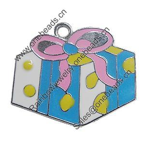 Zinc Alloy Enamel Pendant, 33x28mm, Sold by PC