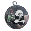 Zinc Alloy Enamel Pendant, Flat Round 23x26mm, Sold by PC