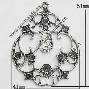 Pendant, Zinc Alloy Jewelry Findings, 51x41mm, Sold by PC