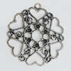 Pendant, Zinc Alloy Jewelry Findings, 44x48mm, Sold by PC