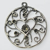 Pendant, Zinc Alloy Jewelry Findings, 41x46mm, Sold by PC