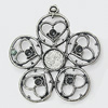 Pendant, Zinc Alloy Jewelry Findings, 45x48mm, Sold by PC