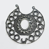 Zinc Alloy Pendant Settings, Outside diameter:51mm Interior diameter:18x15mm, Sold by PC