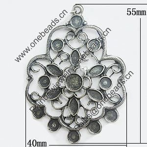Pendant, Zinc Alloy Jewelry Findings, 40x55mm, Sold by PC