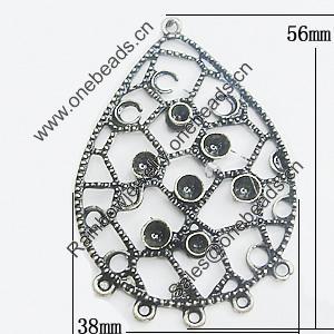 Pendant, Zinc Alloy Jewelry Findings, 38x56mm, Sold by PC