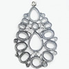Pendant, Zinc Alloy Jewelry Findings, 38x58mm, Sold by PC