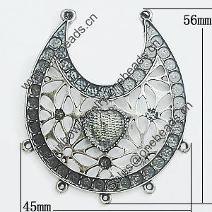 Pendant, Zinc Alloy Jewelry Findings, 45x56mm, Sold by PC