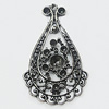 Pendant, Zinc Alloy Jewelry Findings, 35x57mm, Sold by PC