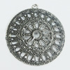 Pendant, Zinc Alloy Jewelry Findings, 49x52mm, Sold by PC
