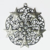 Pendant, Zinc Alloy Jewelry Findings, 49x52mm, Sold by PC