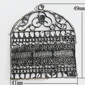 Pendant, Zinc Alloy Jewelry Findings, 41x49mm, Sold by PC