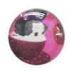 Resin Cabochons, No-Hole Jewelry findings, Flat Round 14mm, Sold by Bag