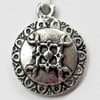 Pendant, Zinc Alloy Jewelry Findings, 14x18mm, Sold by Bag