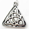 Pendant, Zinc Alloy Jewelry Findings, Triangle, 18x20mm, Sold by Bag