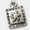 Pendant, Zinc Alloy Jewelry Findings, 9x14mm, Sold by Bag